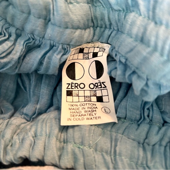 Vintage circle crinkle skirt penguin ocean pattern Large Cotton Zero brand - Picture 6 of 8